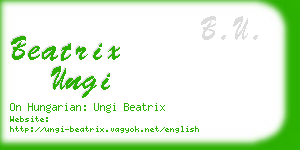 beatrix ungi business card